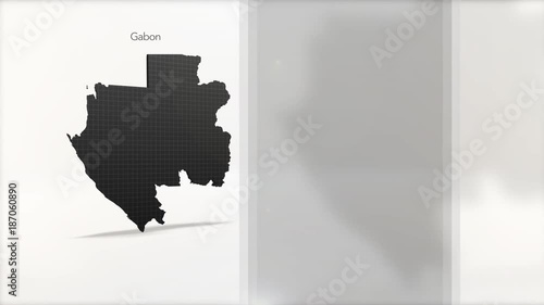 Motion Graphics Country information infographic background -Gabon photo