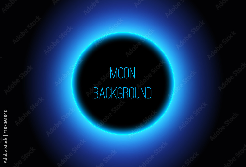 Blue shining Another Side of Moon Background - Vector Glowing Universe Design
Blue shining Another Side of Moon Background - Vector Glowing Universe Design