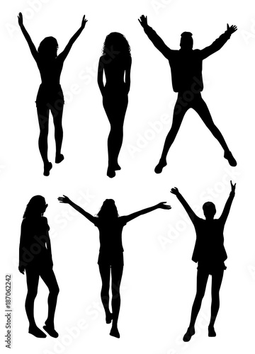 Girl silhouettes