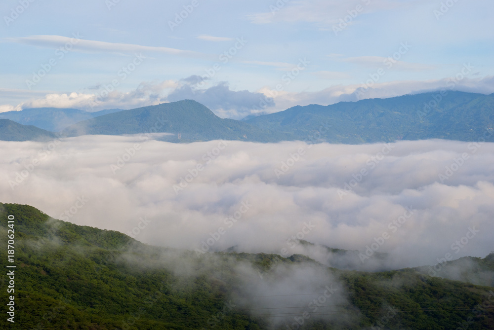 Mountains rural view of El Progreso, Guatemala.