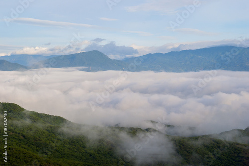 Mountains rural view of El Progreso  Guatemala.
