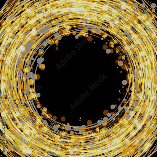 Yellow shining Ring with Bokeh Effect   - Vector Hank
