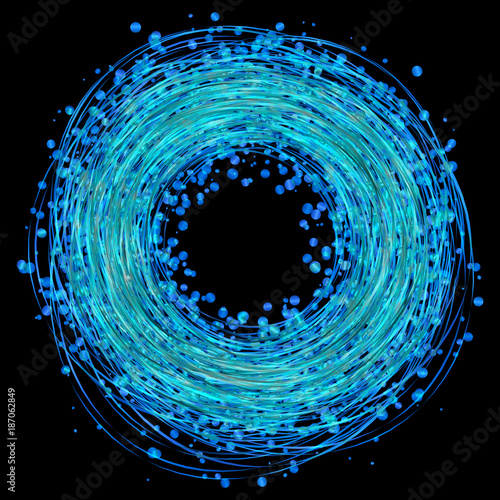Blue shining Ring with Bokeh Effect   - Vector Hank
