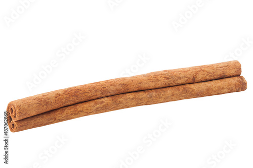 cinnamon, clipping path, isolated on white background