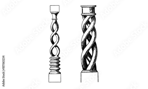 Decorative Woodwork Illustration