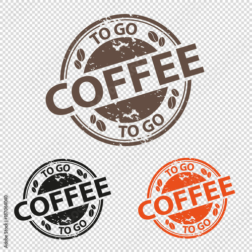 Rubber Stamp Seal Coffee To Go - Transparent Background