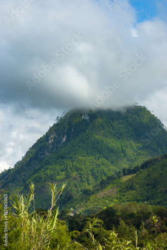 Mountains rural view of Baja Verapaz  Guatemala.