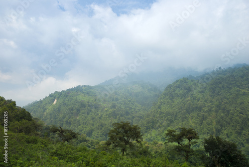 Mountains panoramic views in Guatemala central America  Truck to Zunil  Quetzaltenango.