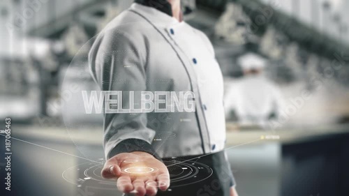 Chef holding in hand Wellbeing photo