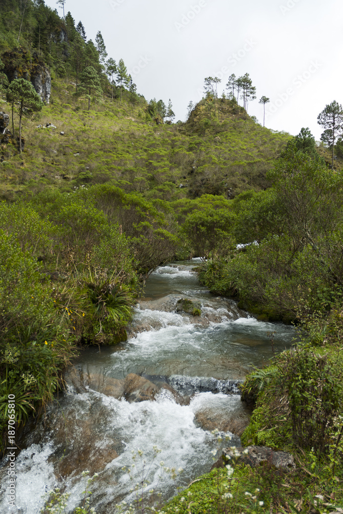 Mountains panoramic views of Huehuetenango, Guatemala.