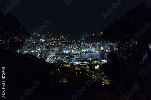 Wellington Panorama, Night At New Zealand Capital 