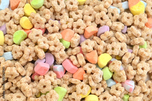 Foto marshmallow kids cereal on background