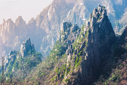 Huangshan Mountains in spring, Anhui Province, China.