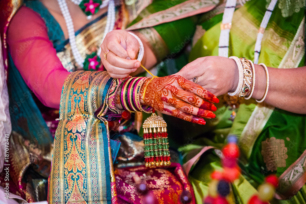 Indian wedding traditional preparation ceremony