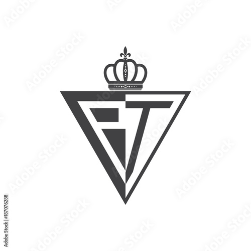 initial two letter half logo triangle black   © khuluk