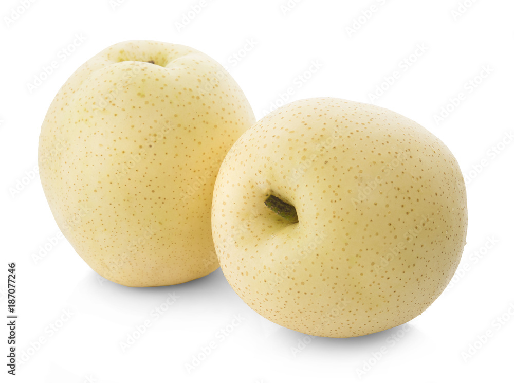 Fresh asian pear isolated on white background Fresh asian pear isolated on white background