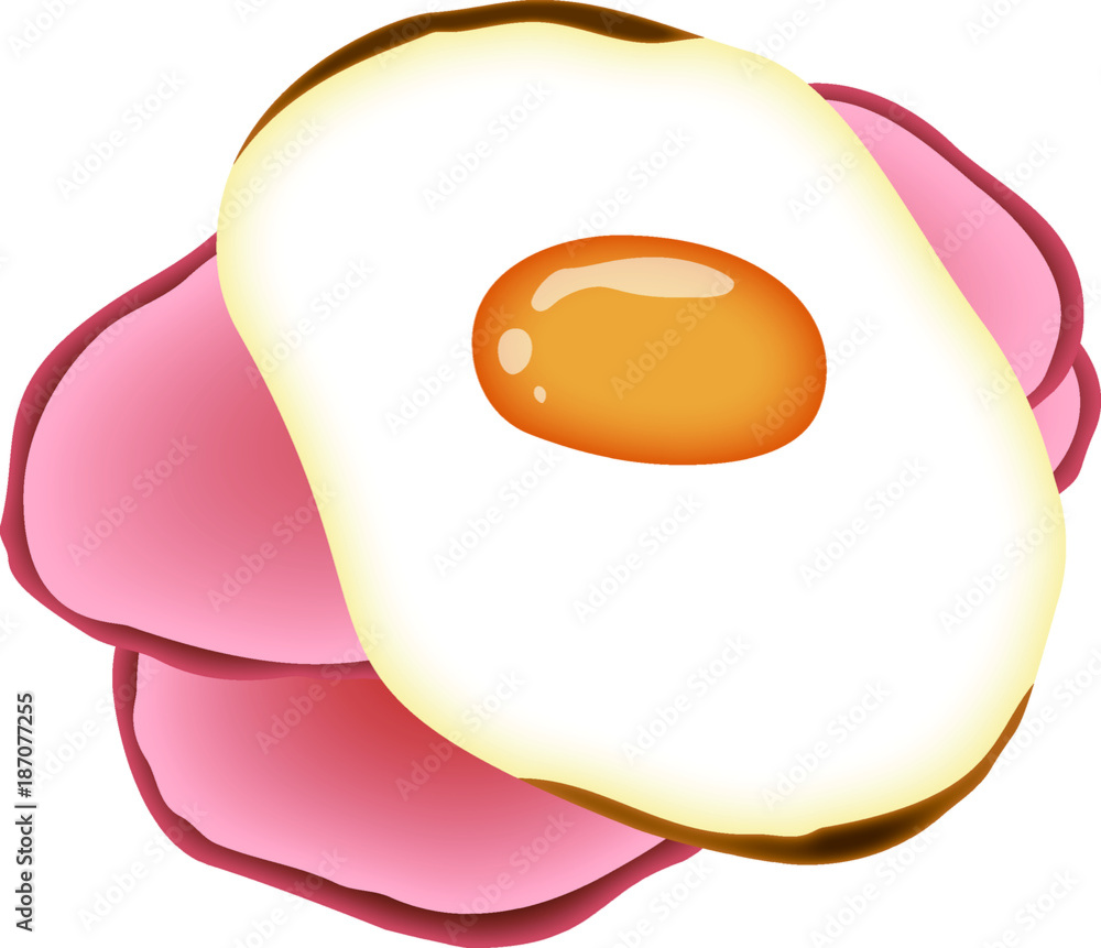 ham and eggs Stock Vector Adobe Stock