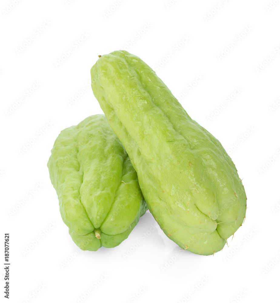 Chayote on white background Chayote on white background