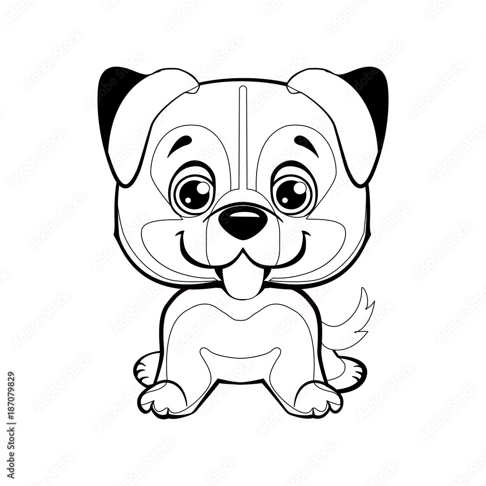Naklejka premium Australian shepherd cartoon.