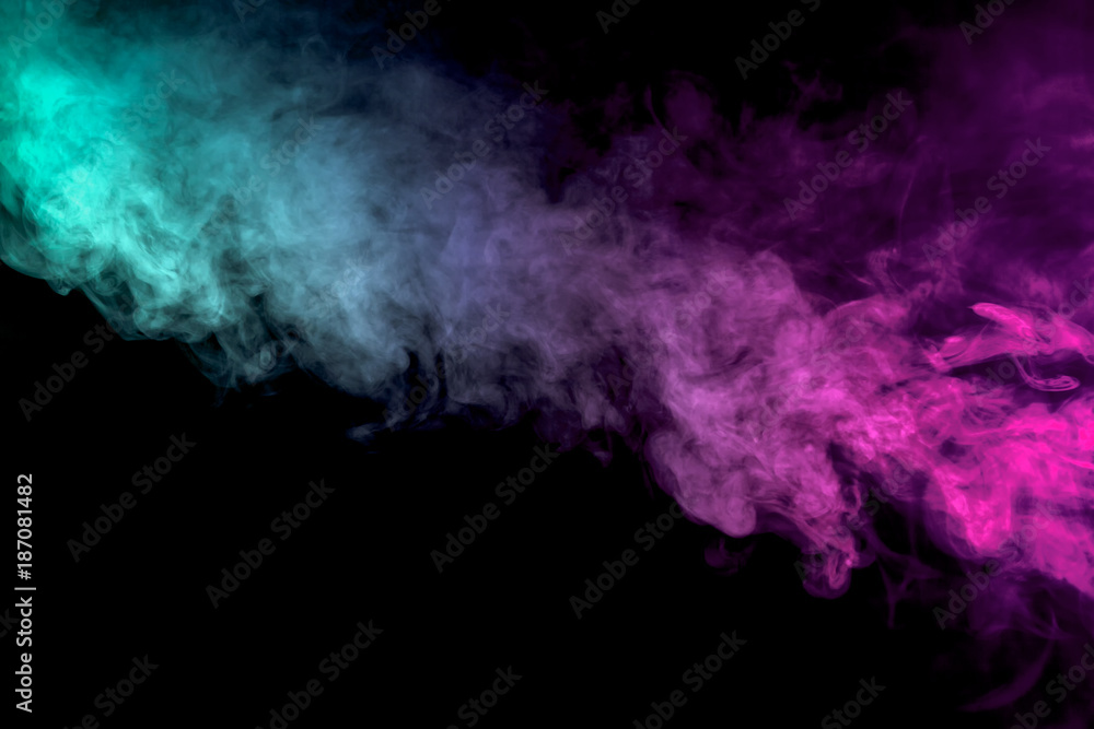 Cloud of smoke of green and purple isolated background. Background from the smoke of wipe Cloud of smoke of green and purple isolated background. Background from the smoke of wipe