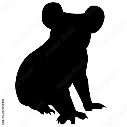 Koala Silhouette Vector Graphics
