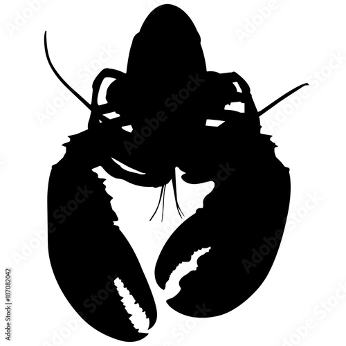 Lobster Silhouette Vector Graphics