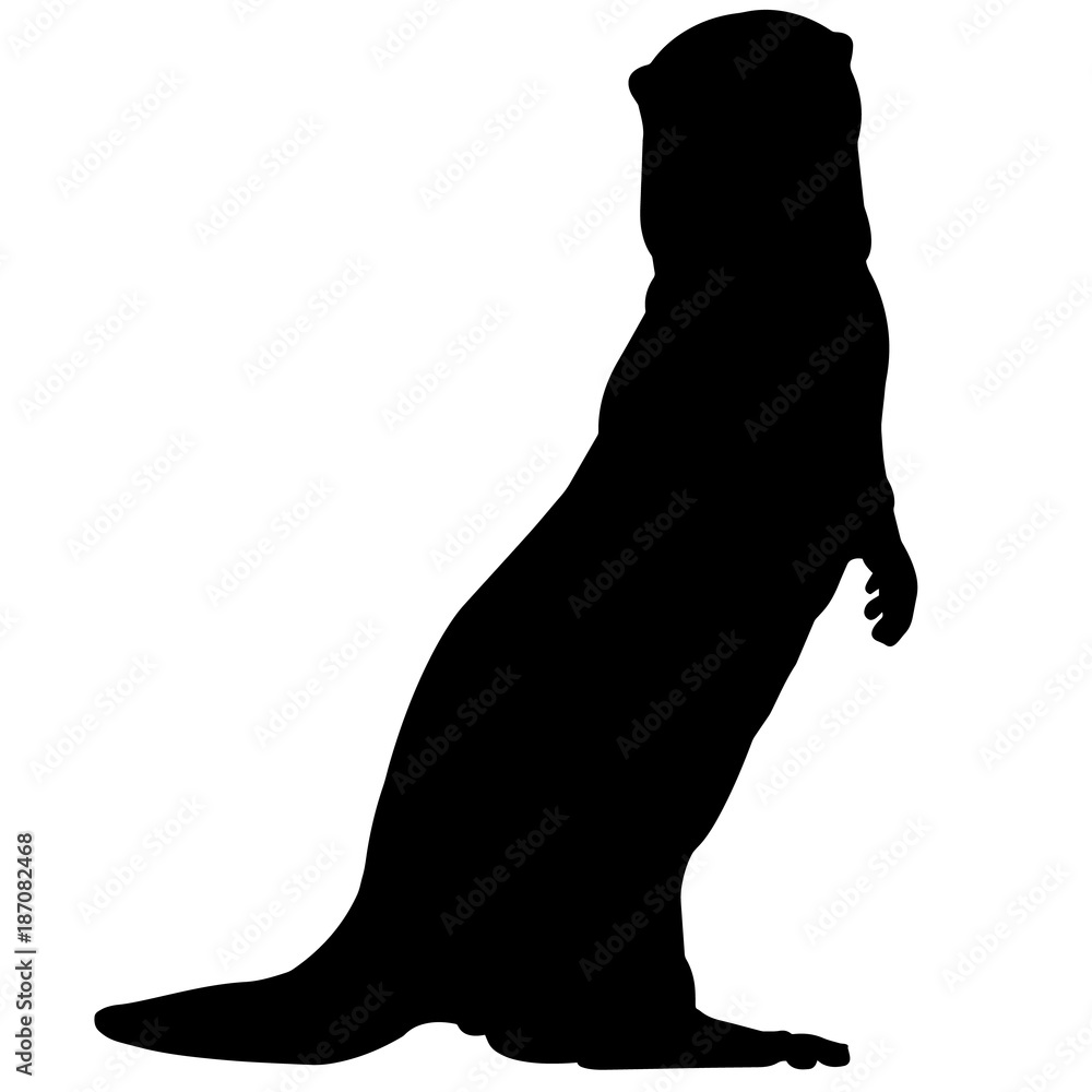 Otter Silhouette Vector Graphics Stock Vector | Adobe Stock