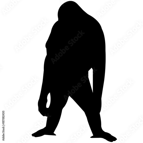 Orangutan Silhouette Vector Graphics