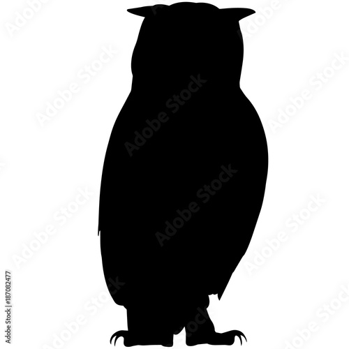 Owl Silhouette Vector Graphics