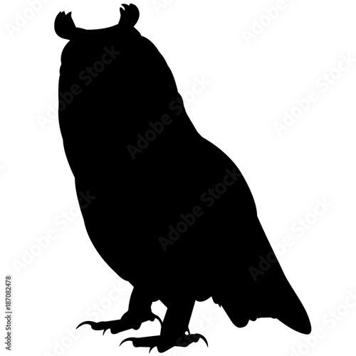 Owl Silhouette Vector Graphics