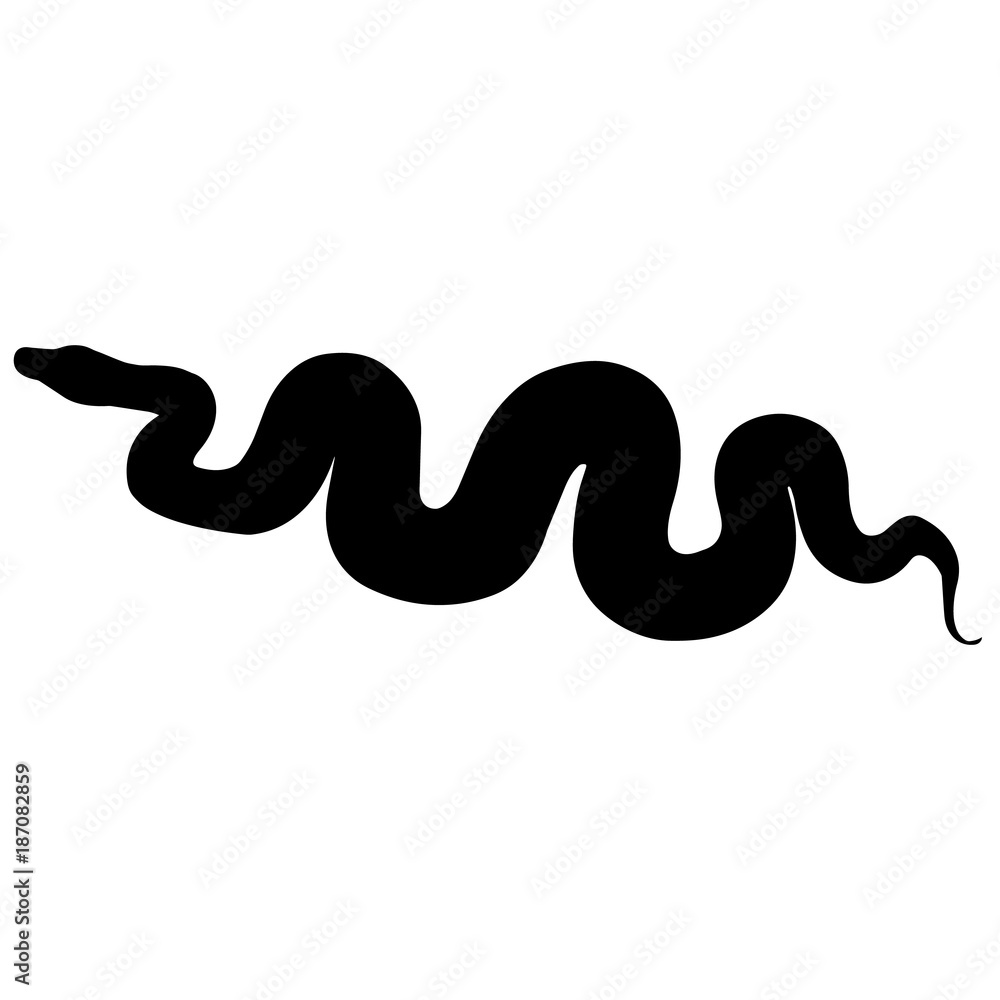 Python Silhouette Vector Graphics Stock Vector | Adobe Stock