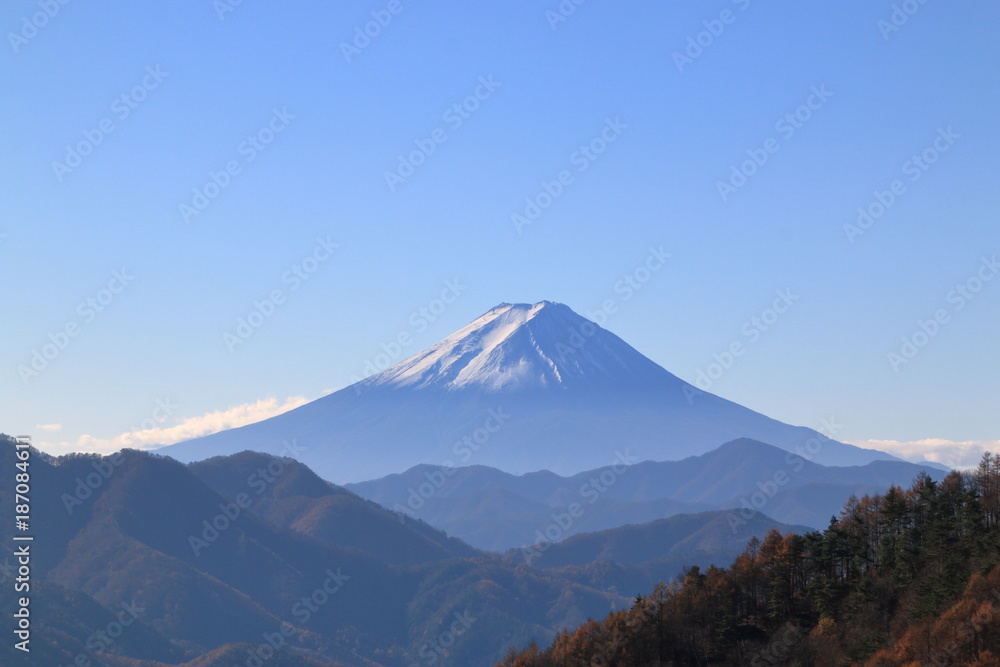 柳沢峠から見た富士山