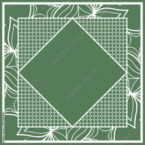 lace print with floral ornament. tablecloth. vector illustration photo