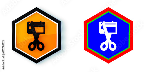 Wallpaper Mural Ikona sześciobok 3D sześciokąt Torontodigital.ca