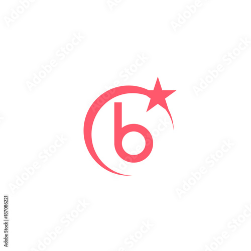Letter B star logo icon design template elements