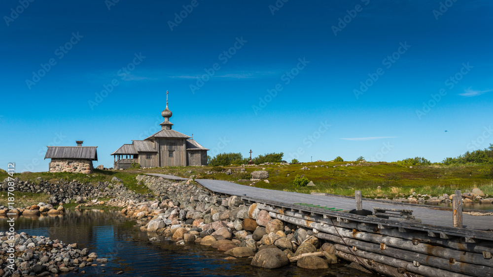  A house by the White Sea. Anzer Island. The Solovki. Russia.