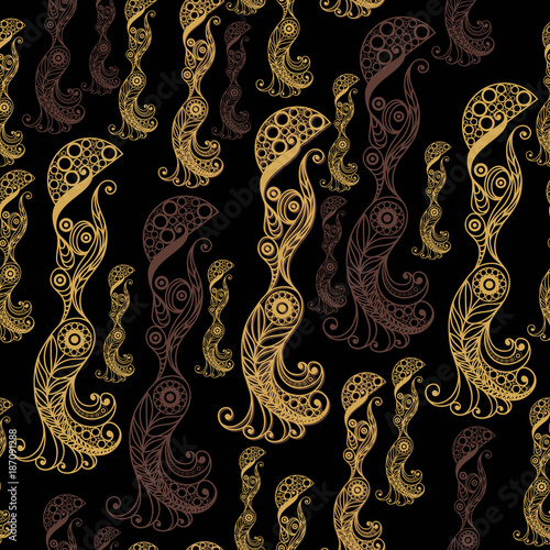 Seamless texture with flamenco dancer 4
