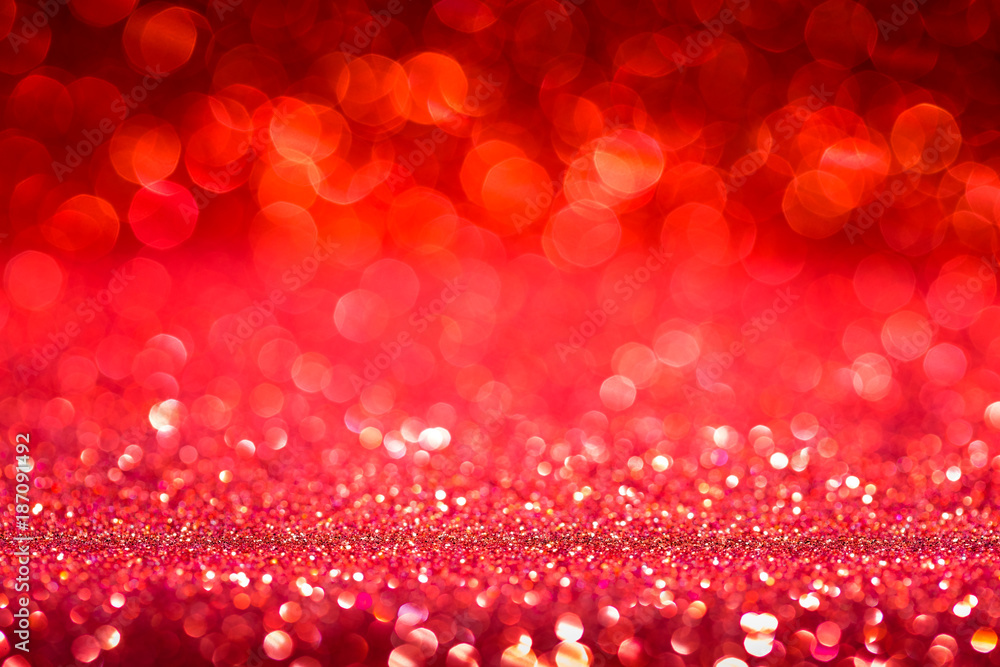 Red Abstract Background with Bright Bokeh Lights for Valentine's Day or Christmas Red Abstract Background with Bright Bokeh Lights for Valentine's Day or Christmas