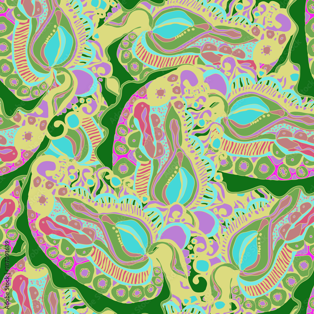 Fototapeta premium Floral pattern. Vector background