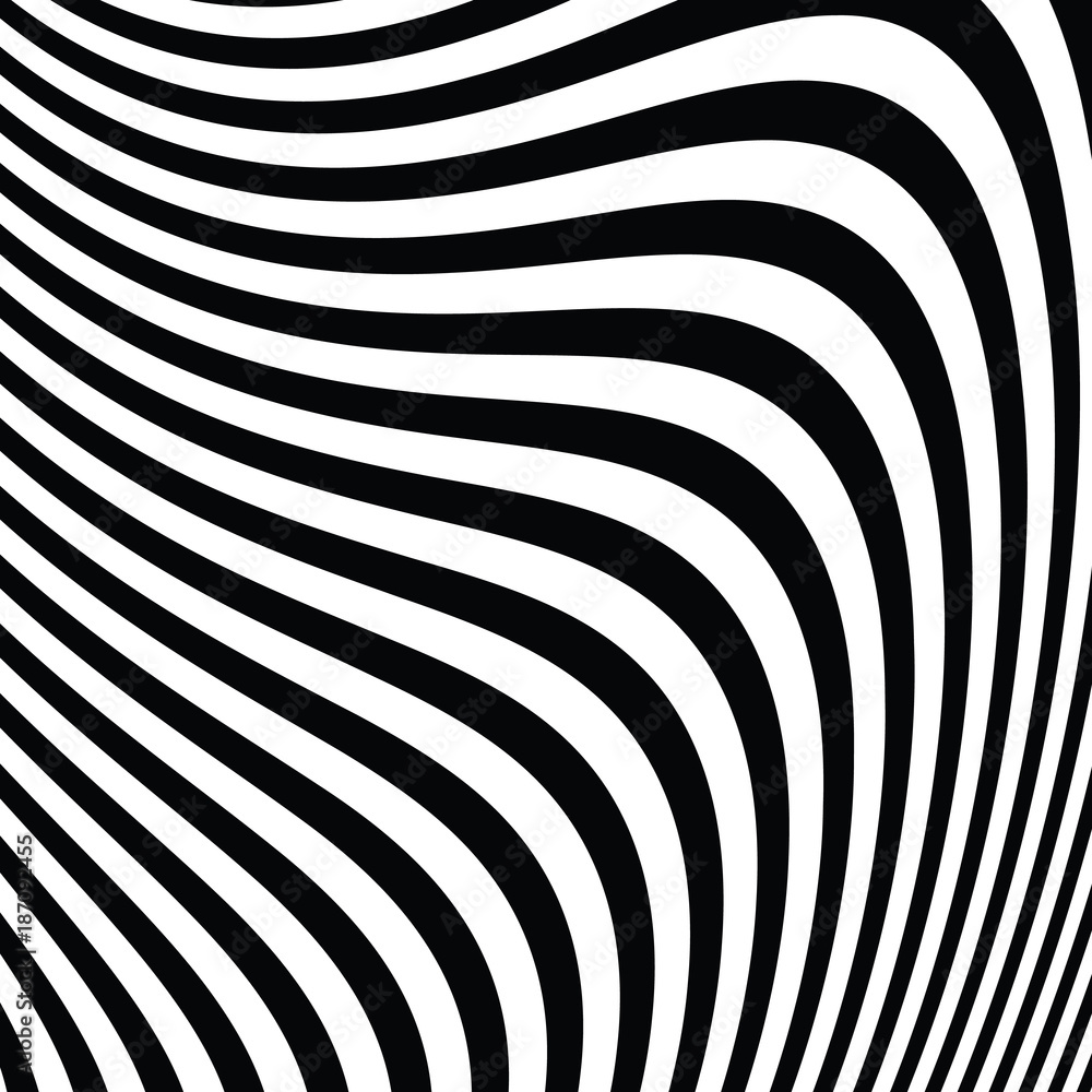 Abstract Black and White Modern Striped Background