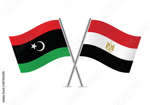 Free Download Libya and Egypt flags. Vector illustration. - GFXLoad