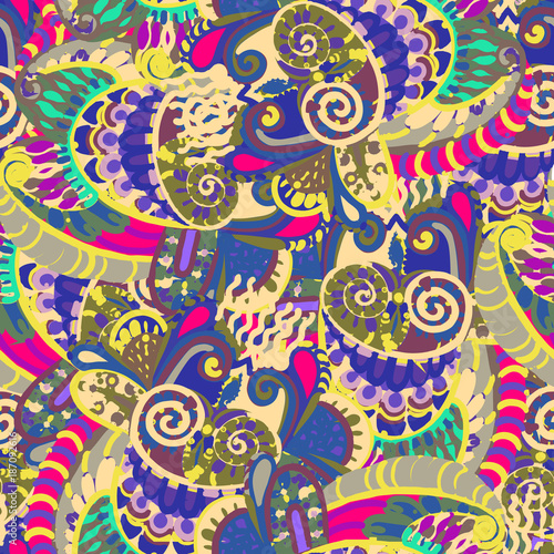 Seamless abstract ethnic pattern
