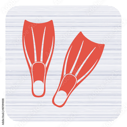 Diving flippers icon