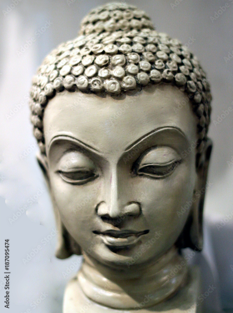 Closeup of head of Buddha