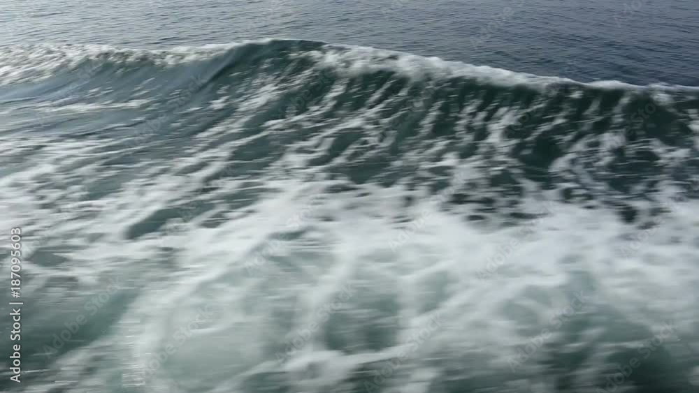 Wave texture on while boat moving in the sea Wave texture on while boat moving in the sea