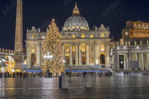 Canvas Print beautiful Rome at Christmas time