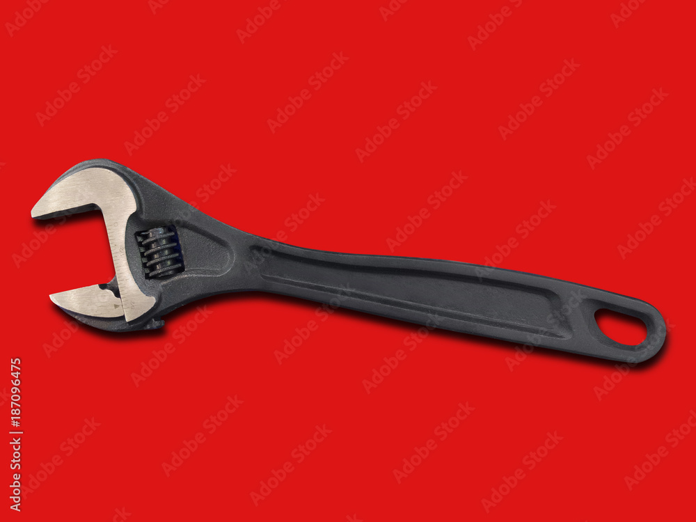 Obraz premium Wrench with a black handle