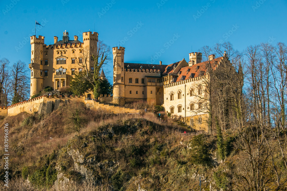 Castello di Hohenschwangau nelle Alpi Bavaresi, Germania