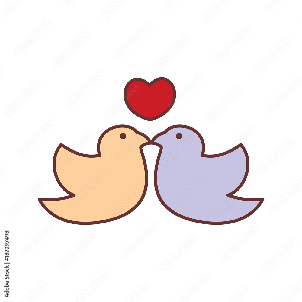Loving Bird Kiss Abstract Vector Illustration Graphic Loving Bird Kiss Abstract Vector Illustration Graphic