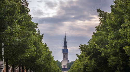 Bell tower of Jasna Gora Monastery in Czestochowa city, Poland photo